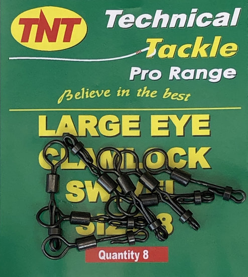 TNT Large Eye Clamlock Swivel maat 8